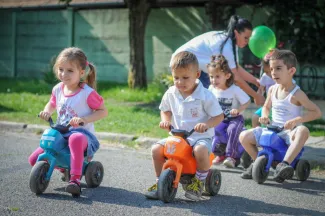 Gyermeknapi motoros felvonulás - Csemetekert Óvoda