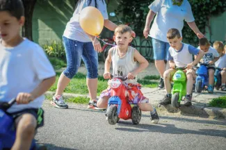 Gyermeknapi motoros felvonulás - Csemetekert Óvoda