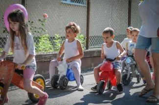 Gyermeknapi motoros felvonulás - Csemetekert Óvoda