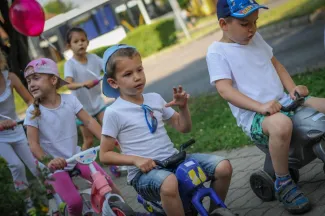 Gyermeknapi motoros felvonulás - Csemetekert Óvoda
