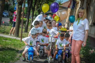 Gyermeknapi motoros felvonulás - Százszorszép Óvoda - Margaréta Óvoda