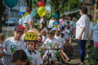 Gyermeknapi motoros felvonulás - Százszorszép Óvoda - Margaréta Óvoda