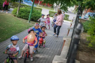 Gyermeknapi motoros felvonulás - Százszorszép Óvoda - Margaréta Óvoda