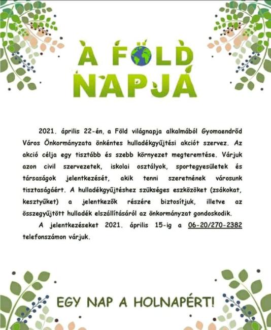 Föld napja a Margaréta óvodában 2021.