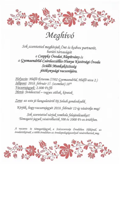 Cseppke Alapítványi Bál