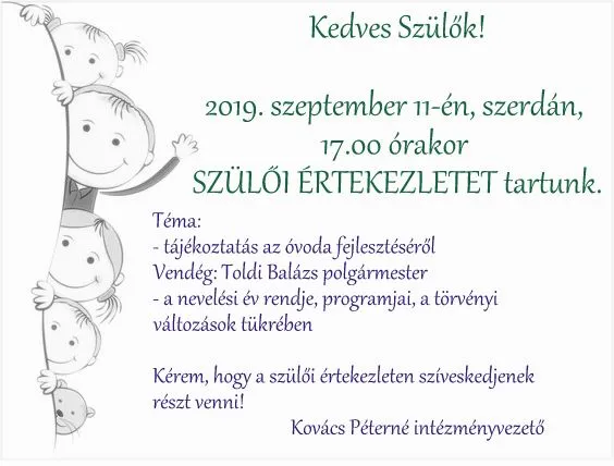 SZÜLŐI ÉRTEKEZLET
